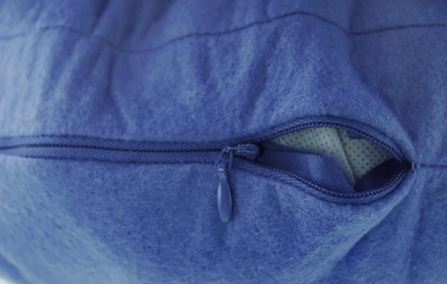 Fennco Styles Handmade 3D Heart-Shaped Petals Flower Decorative Throw Pillow Cover Only - 13" Round Navy Blue Floral Pillow Case for Couch, Home Décor and Holiday, Housewarming Gift