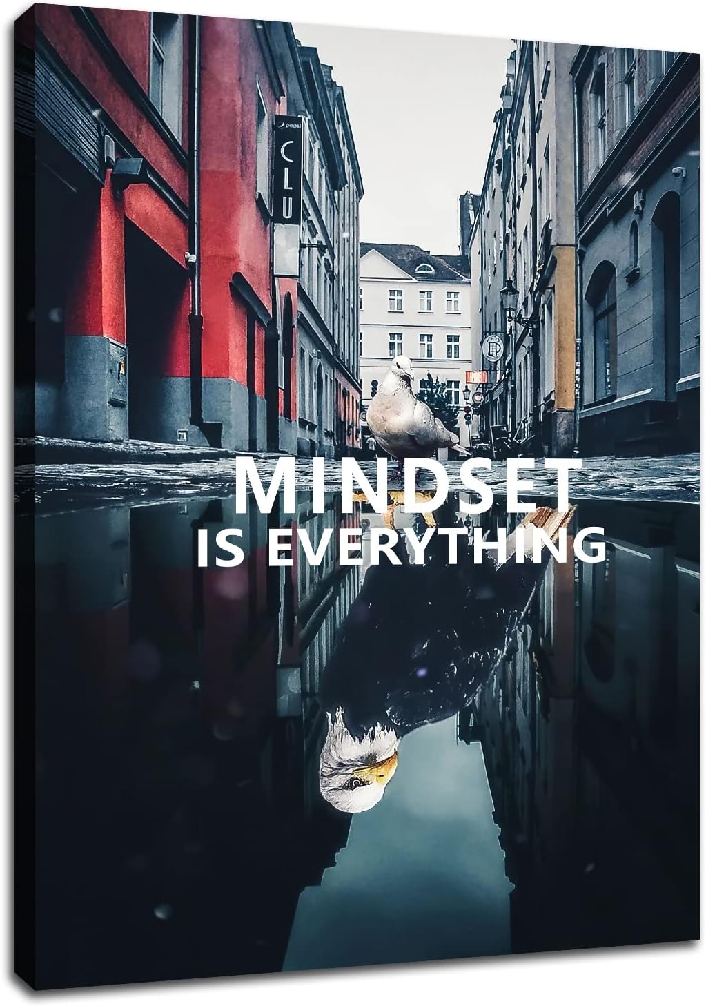 GoForArt Dream Big Motivational Canvas Wall Art, Inspirational Famous Quote Bedroom Living Room Decor, Positive Modern Landscape Mountain Office Dorm Room Poster Print (Inspirational-13, 18.00" x 24.00")