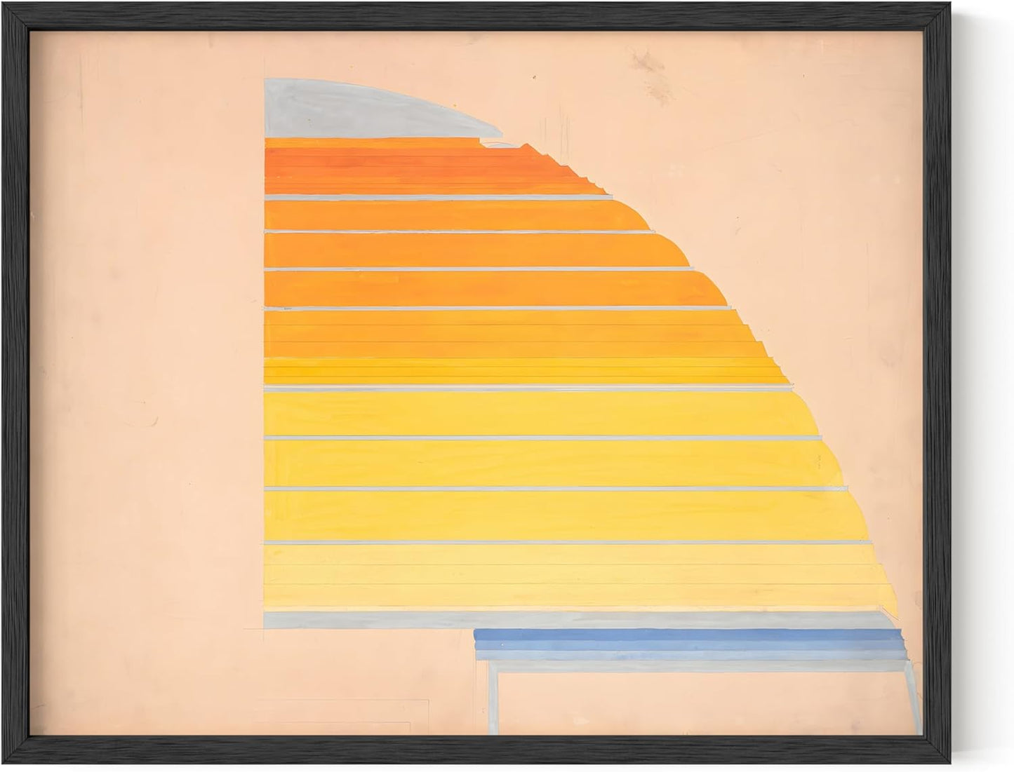 HAUS AND HUES Colorful Abstract Wall Art - Minimalist Retro Picture for Living Room Decor, Red and Pink Modern Wall Art Painting (Winold Reiss, Unframed, 11x14)