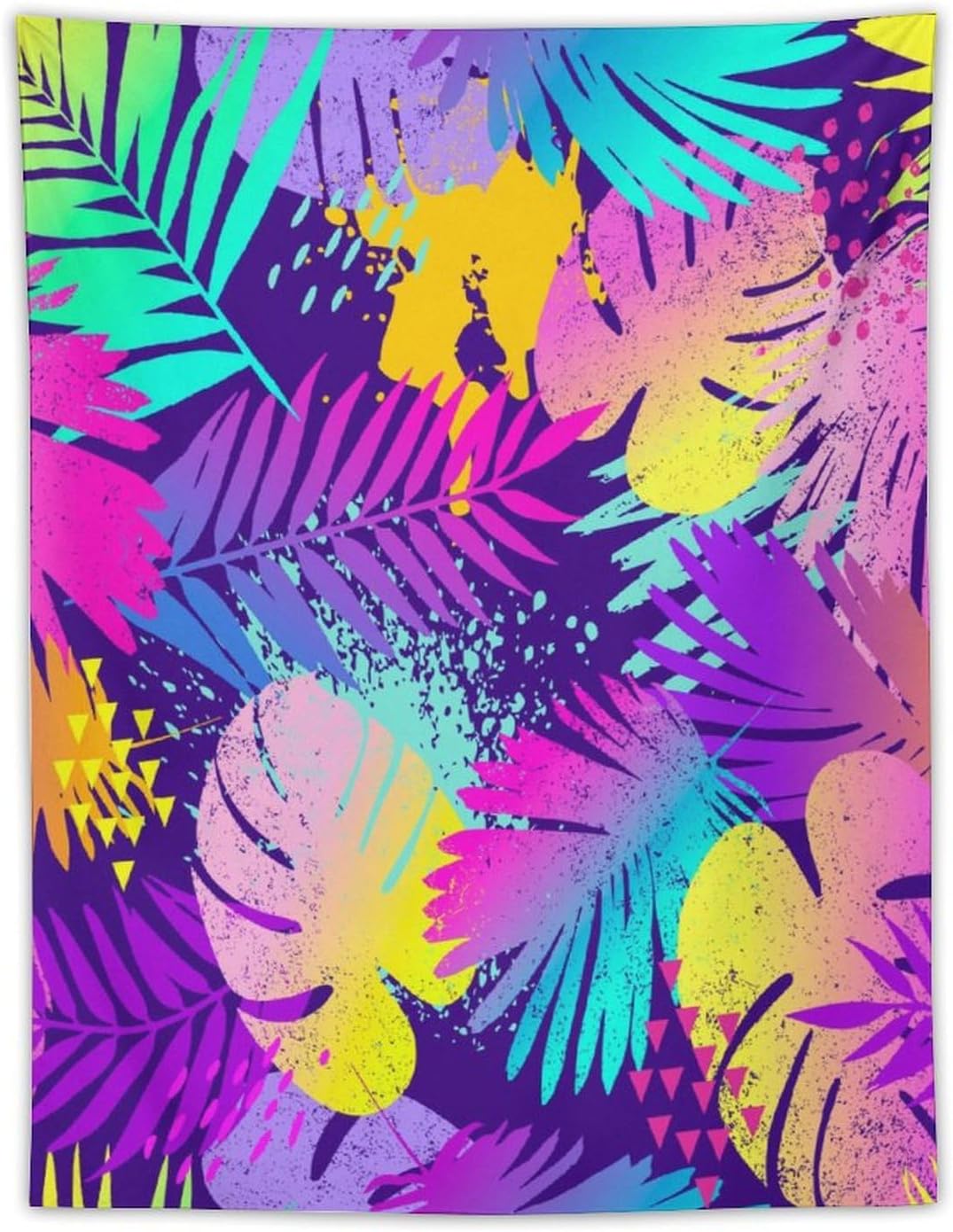 ICMOLYYENLO Palm Leaf Tapestry Wall Hanging, Tropical Leaves Plant Jungle Green Hawaiian Art Home Decor for Guest Bedroom Living Room Dormitory 50x60