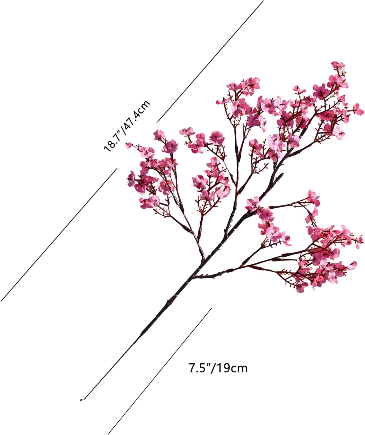 Mandy's Pink Artificial Baby’s Breath Flowers 6 Bundles Silk Gypsophila with Bendable Stems for Fall Centerpiece Wedding Decor and Table Arrangements