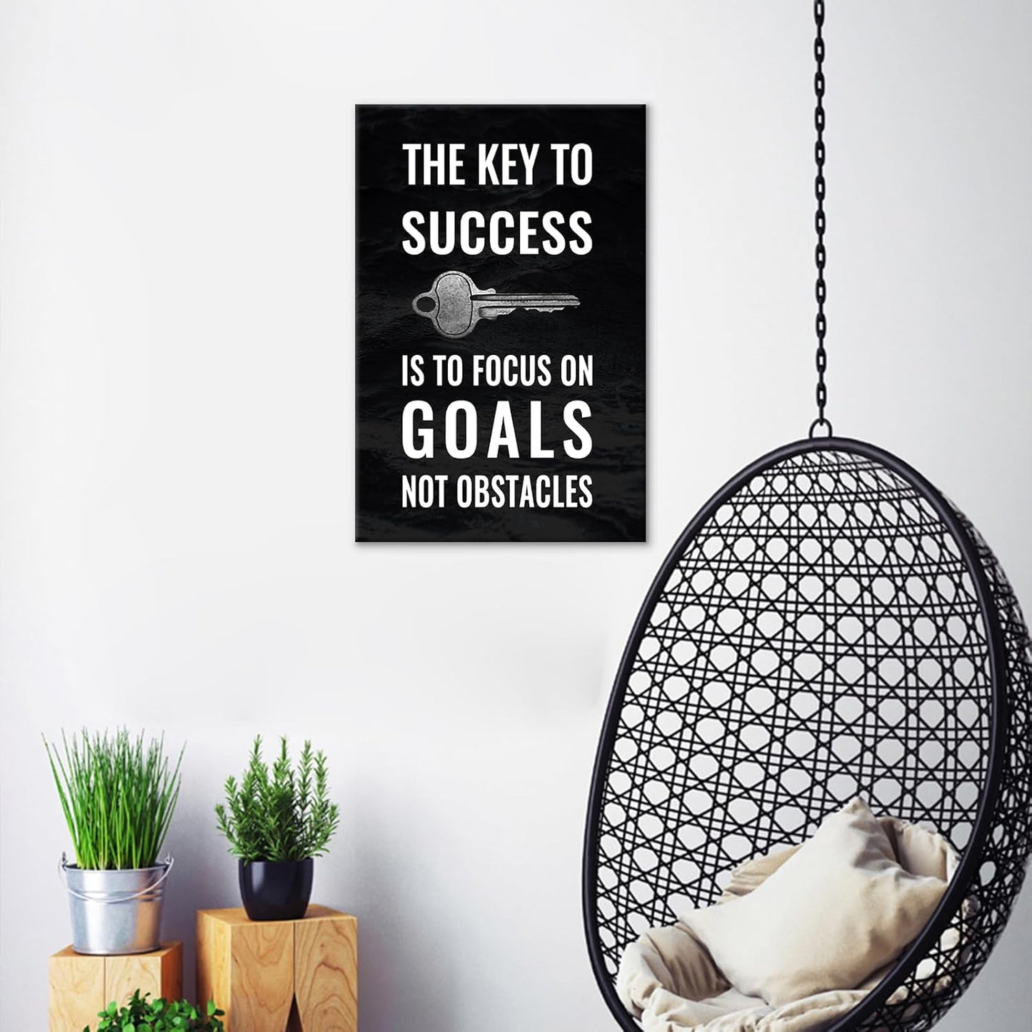 Inspirational Canvas Wall Art for Home Motivational Success Motto Painting Poster Positive Energy Picture Print Wall Decor Artwork for Bedroom Teens Room Classroom Stretched and Framed [12''W X 18''H]