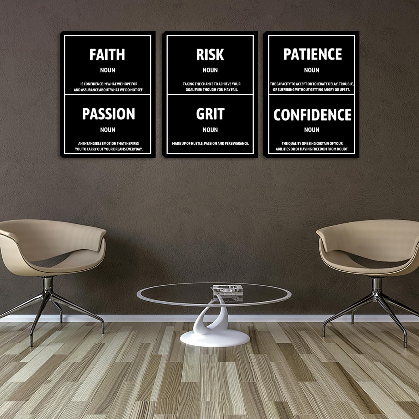 Inspirational Canvas Wall Art Painting Artwork Motivational Positive Quotes Prints Posters Picture Black Home Painting Wall Decor for Living Room Bedroom Office Classroom Framed Decoration (60"Wx28"H)