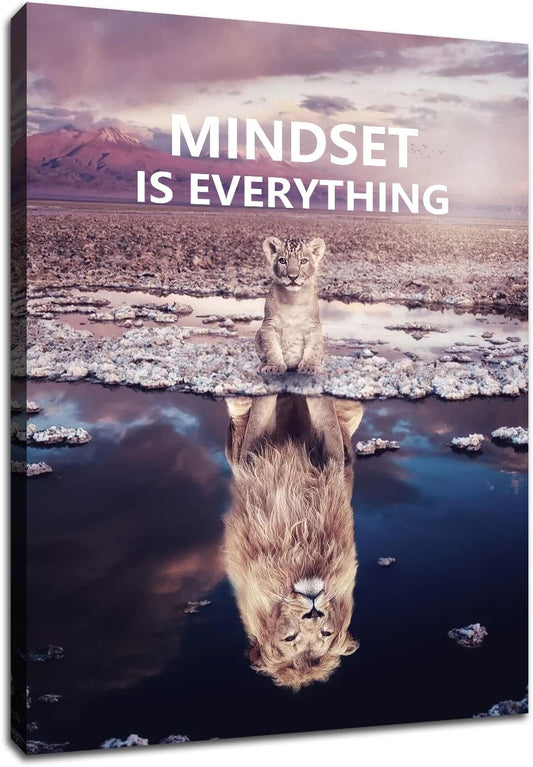 GoForArt Dream Big Motivational Canvas Wall Art, Inspirational Famous Quote Bedroom Living Room Decor, Positive Modern Landscape Mountain Office Dorm Room Poster Print (Inspirational-12, 18.00" x 24.00")