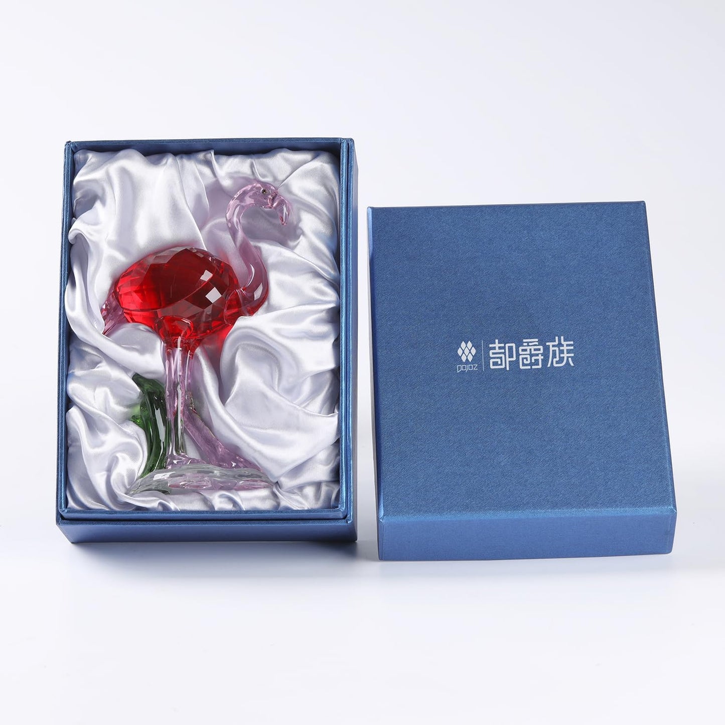 Crystal Flamingo Realistic Animal Art Figurine Collection Table top Ornament Statue Home Decor