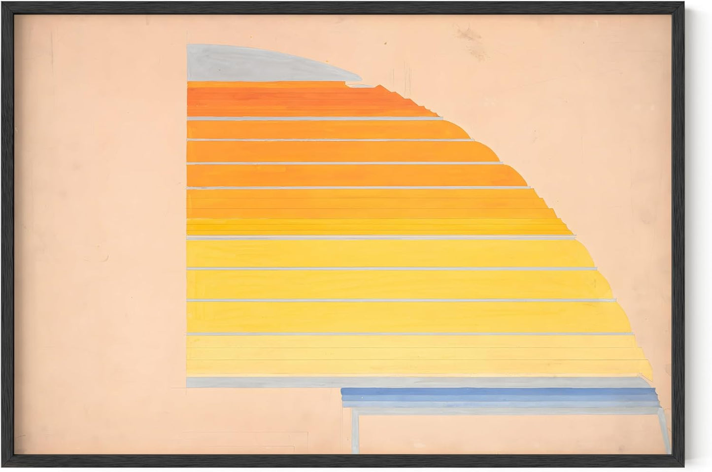 HAUS AND HUES Colorful Abstract Wall Art - Minimalist Retro Picture for Living Room Decor, Red and Pink Modern Wall Art Painting (Winold Reiss, Unframed, 24x36)