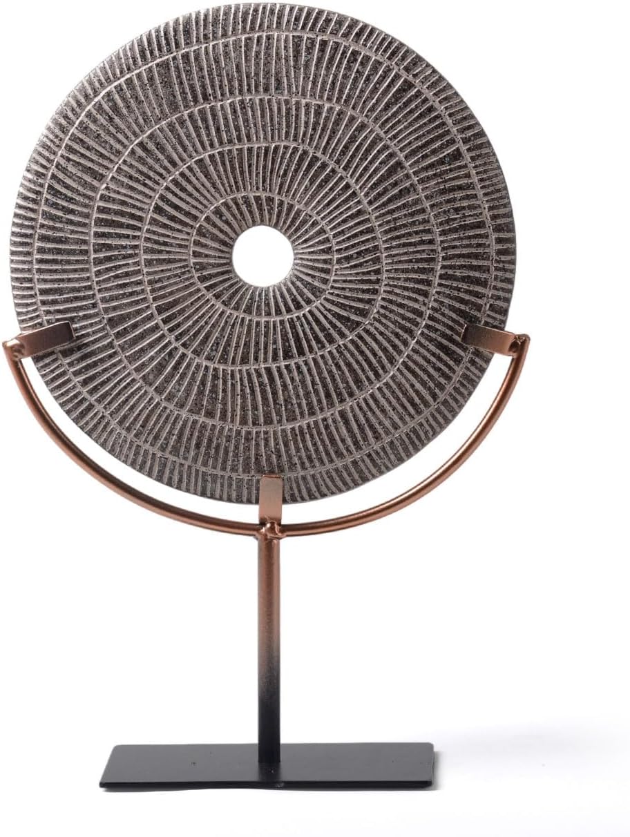 HAUCOZE Modern Sculpture Decor Abstract Statue Figurine Screen Arts Gifts Bookshelf Crafts Polyresin 13.5 inch