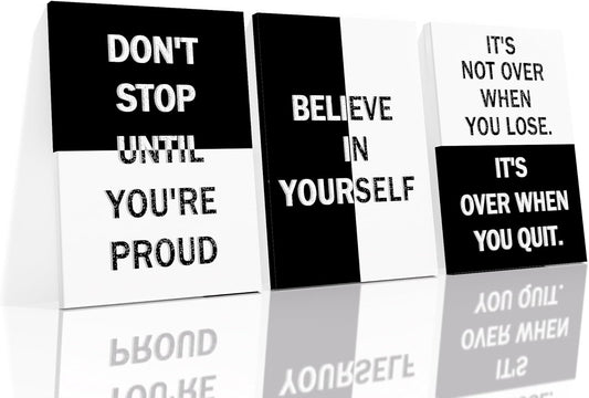 Inspirational Wall Art Home Decor Motivational Entrepreneur Quotes Poster Print on Canvas Black and White Sign Artwork Home Living Room Workplace Picture Wall Decoration Ready to Hang [60''Wx28''H]