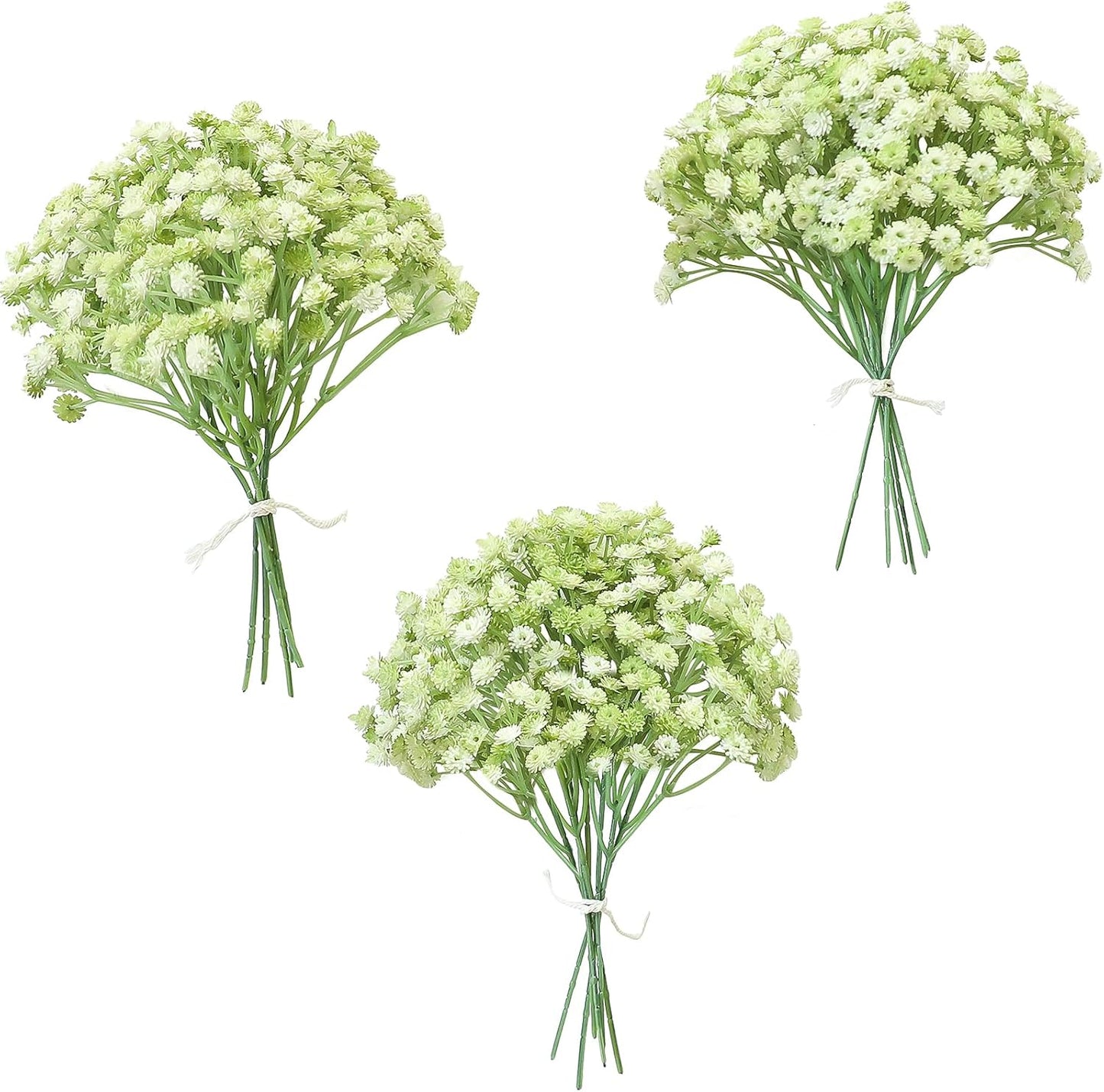 Floroom 18pcs Artificial Babys Breath Gypsophila Greenery Sprays, Real Touch Sage Green Fake Flowers for Wedding Bouquets Centerpieces Floral Arrangements and Decorations