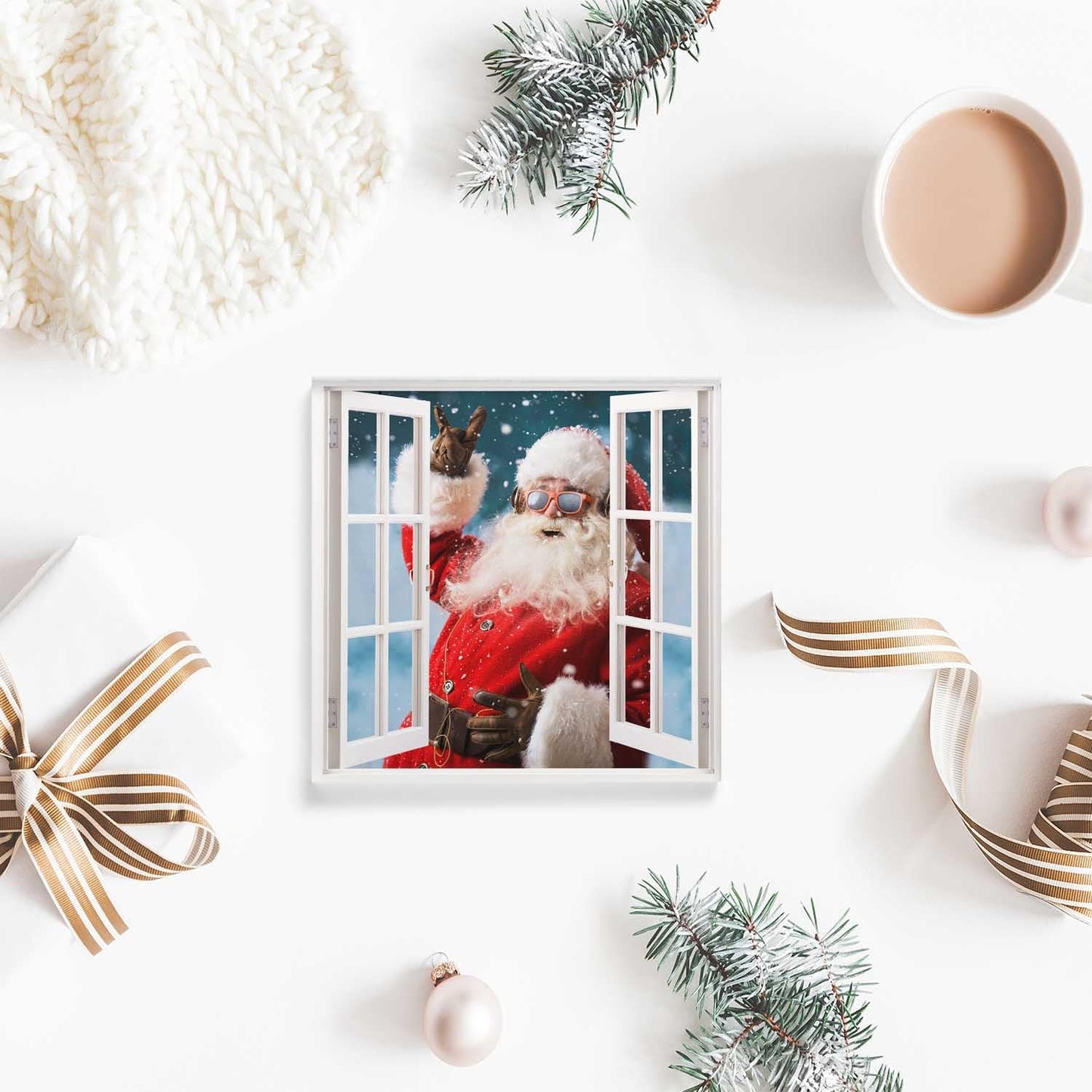 Decorative for Home Decor Lovely Santa Claus Outside The Window Nurse Presents for Women - Presents for Women Friends - Holiday Presents,Inexpensive Thank You Presents Ideas
