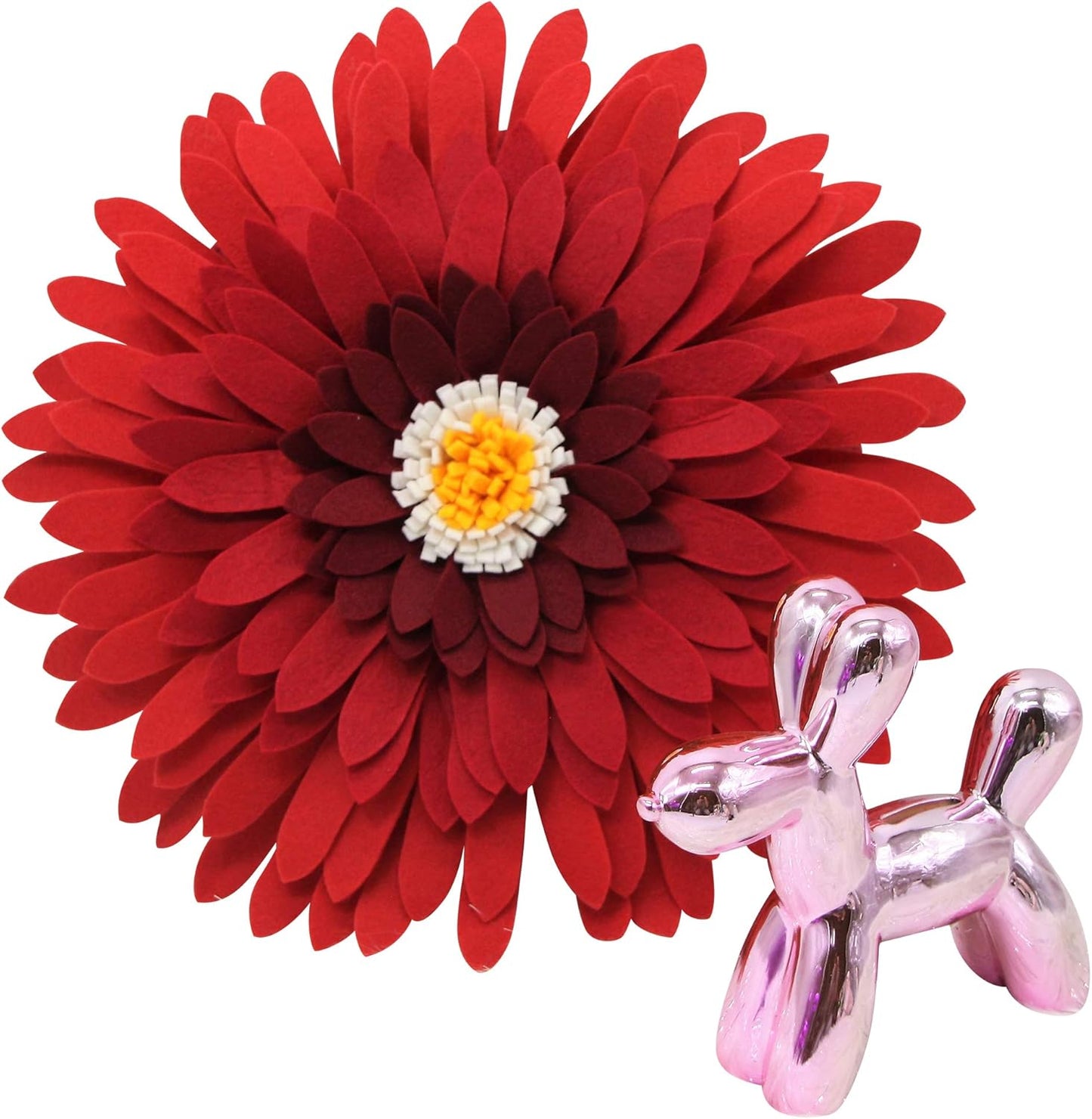 Contempo Lifestyles Flower Pillow, 3D Handmade Accent Decorative Flower Shaped Pillow for Couch & Bed, Living Room, Gifts for Her