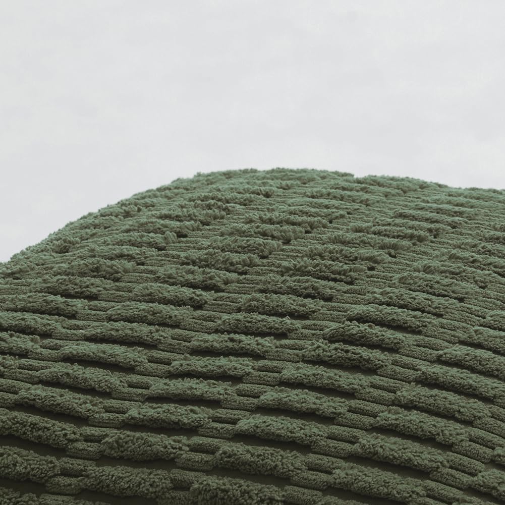 Fancy Homi 4 Packs Boho Olive Green Decorative Throw Pillow Covers 12x24 Inch for Couch Bed Sofa, Rustic Modern Farmhouse Home Decor, Soft Plush Corduroy Cute Square Cushion Case 30x60 cm