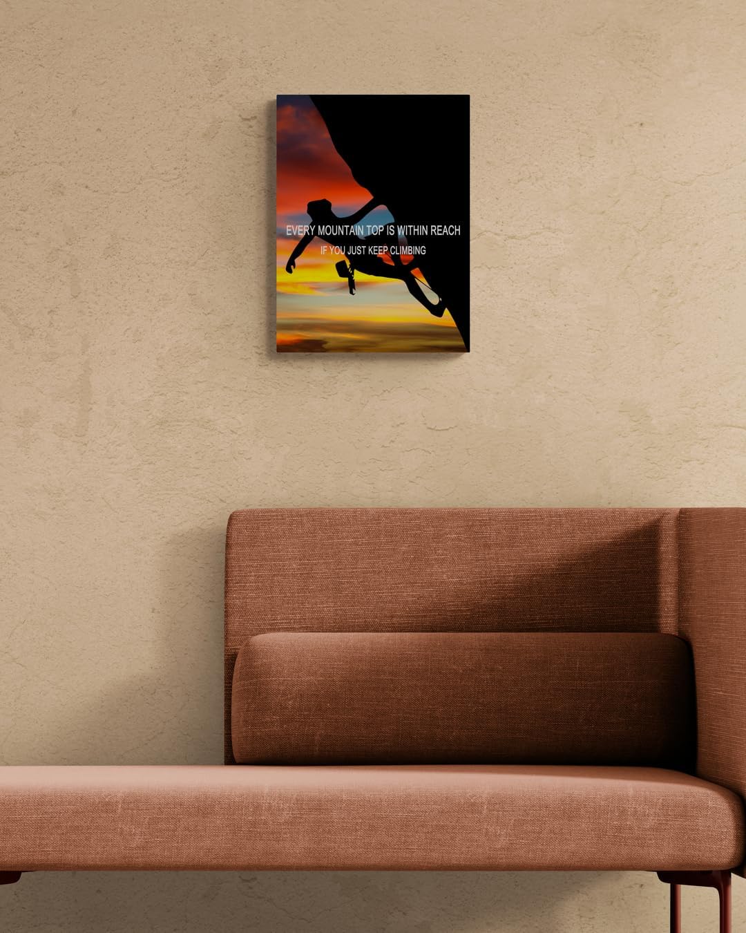 GoForArt Mountain Motivational Canvas Wall Art, Famous Quote Prints Wall Decor, Positive Inspirational Poster for Office Living Room, Bedroom Dining Room Artwork Home Decoration 12x18in