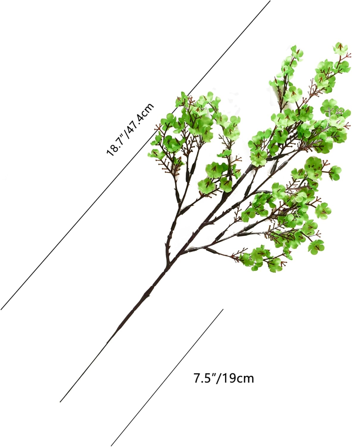 Mandy's Green Artificial Baby’s Breath Flowers 6 Bundles Silk Gypsophila with Bendable Stems for Fall Centerpiece Wedding Decor and Table Arrangements