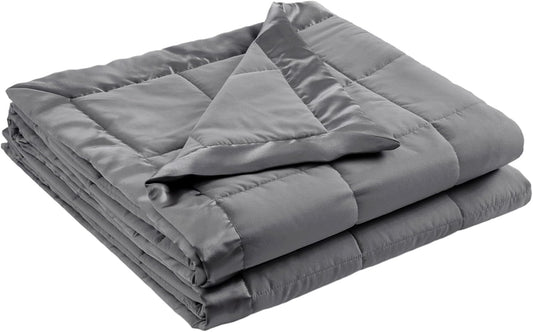 Madison Park Windom Down Alternative Blanket, Premium 3M Scotchgard Moisture Wicking Treatment, Lightweight and Soft Bed Cover For All Season, Satin Trim, Charcoal King