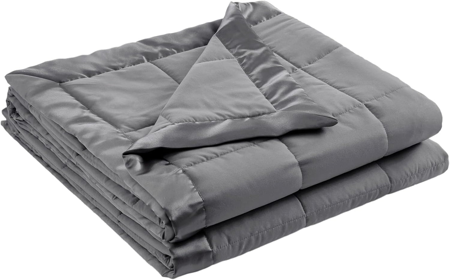 Madison Park Windom Down Alternative Blanket, Premium 3M Scotchgard Moisture Wicking Treatment, Lightweight and Soft Bed Cover For All Season, Satin Trim, Charcoal Full/Queen