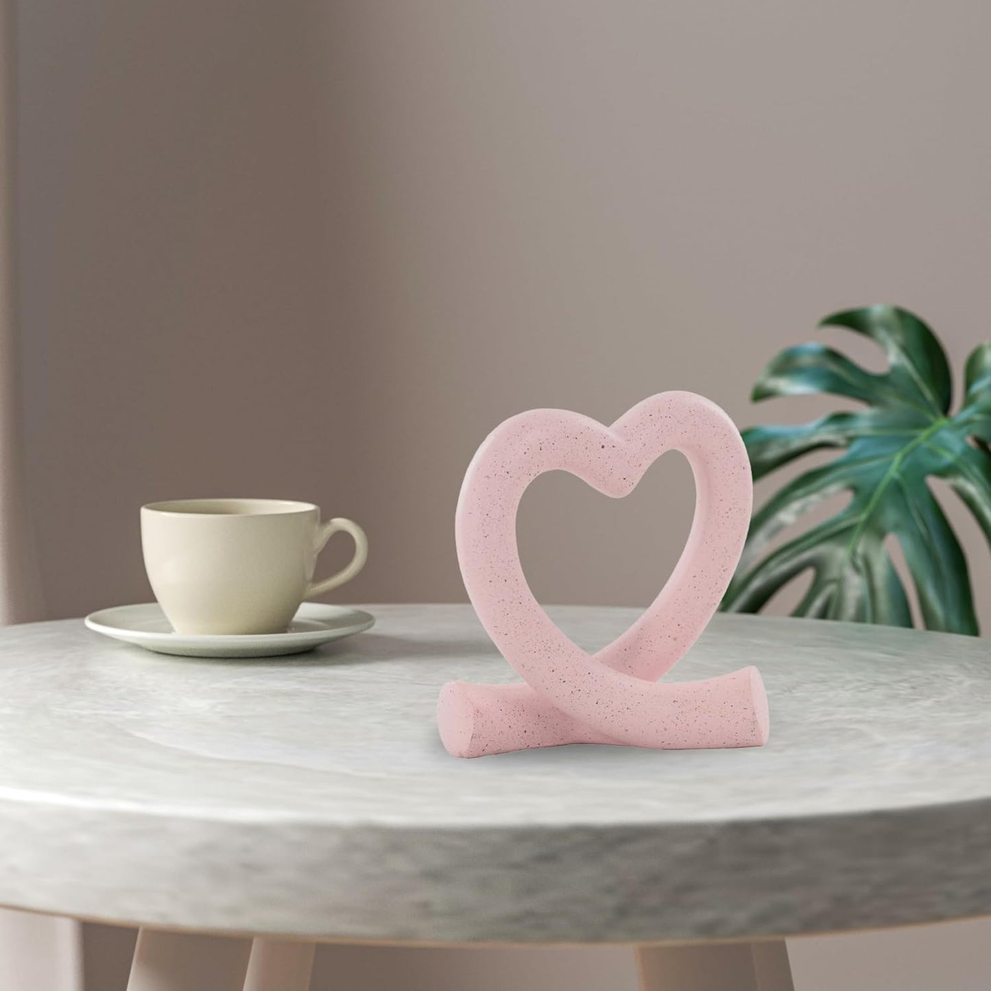 Heart Sculpture Home Decor - Love Line Modern Aesthetic Statue - Unique Ornaments Decorations for Living Room, Coffee Table, Bedroom, Shelf - Romantic Gifts for Lover