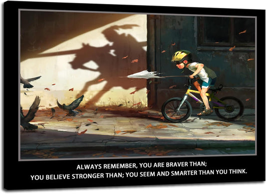 Inspirational Office Wall Decor Motivational Success Canvas Wall Art You Seem And Smarter Than You Think Posters Prints Entrepreneur Quote Wall Picture Paintings Artwork Home Framed[12''W X 18''H]