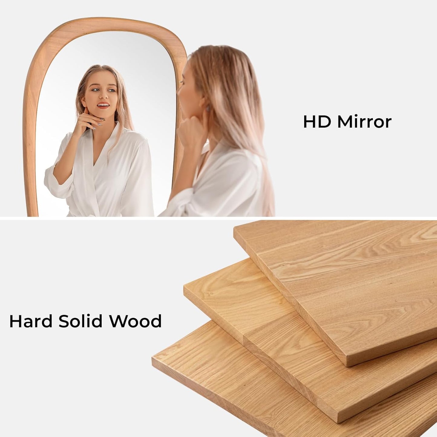 HOMECOOKIN Asymmetrical Mirror, Irregular Mirror Full Length, Boho Wall Mirrors Decorative for Bedroom Living Room Entryway Hall, Mid Century Modern Decor 48" H x 22" W