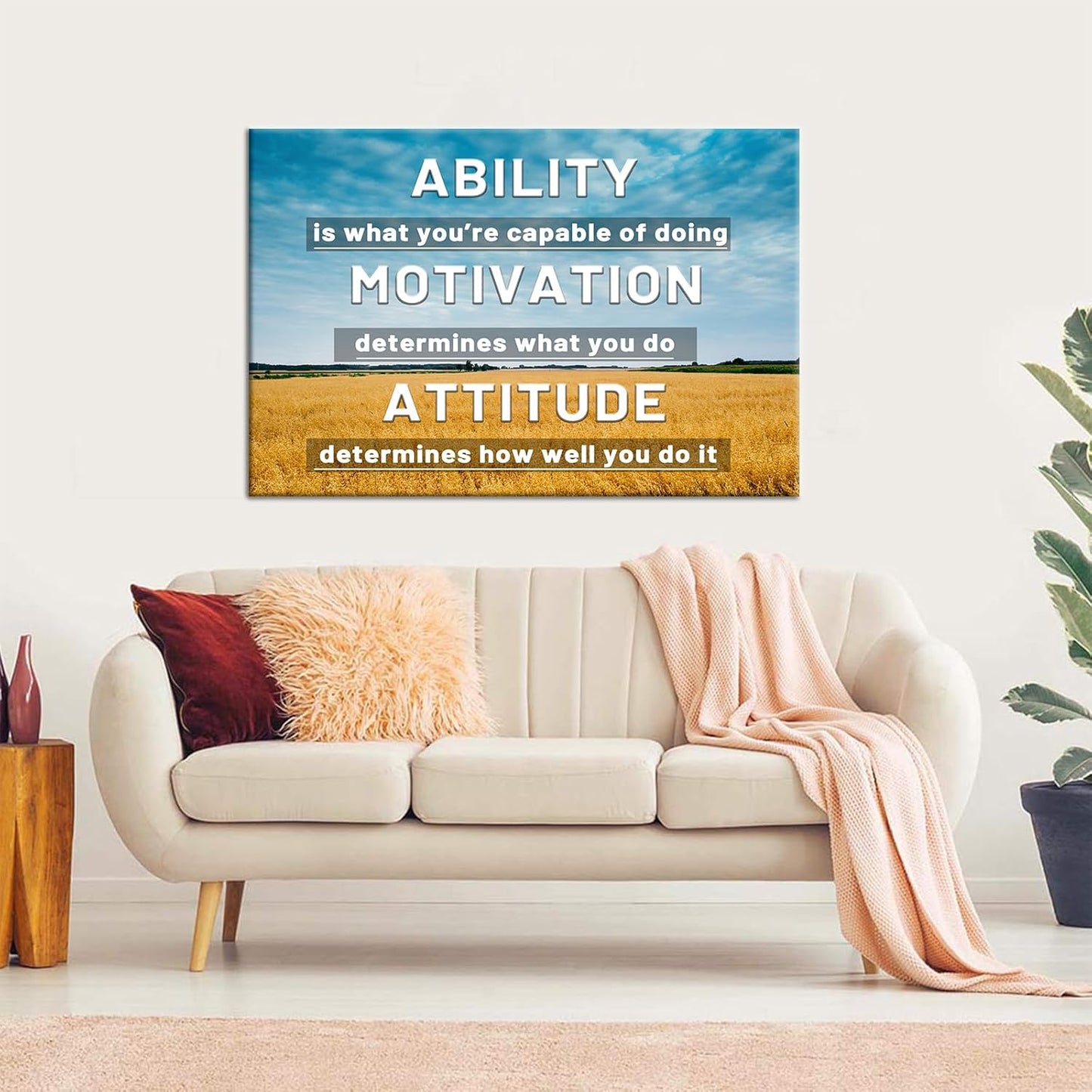 DINGFUN Inspirational Canvas Poster Wall Art Office Wall Decor Motivational Entrepreneur Quotes Picture Print Painting Artwork for Modern Home Living Room Office Classroom Ready to Hang [36''Wx24''H]