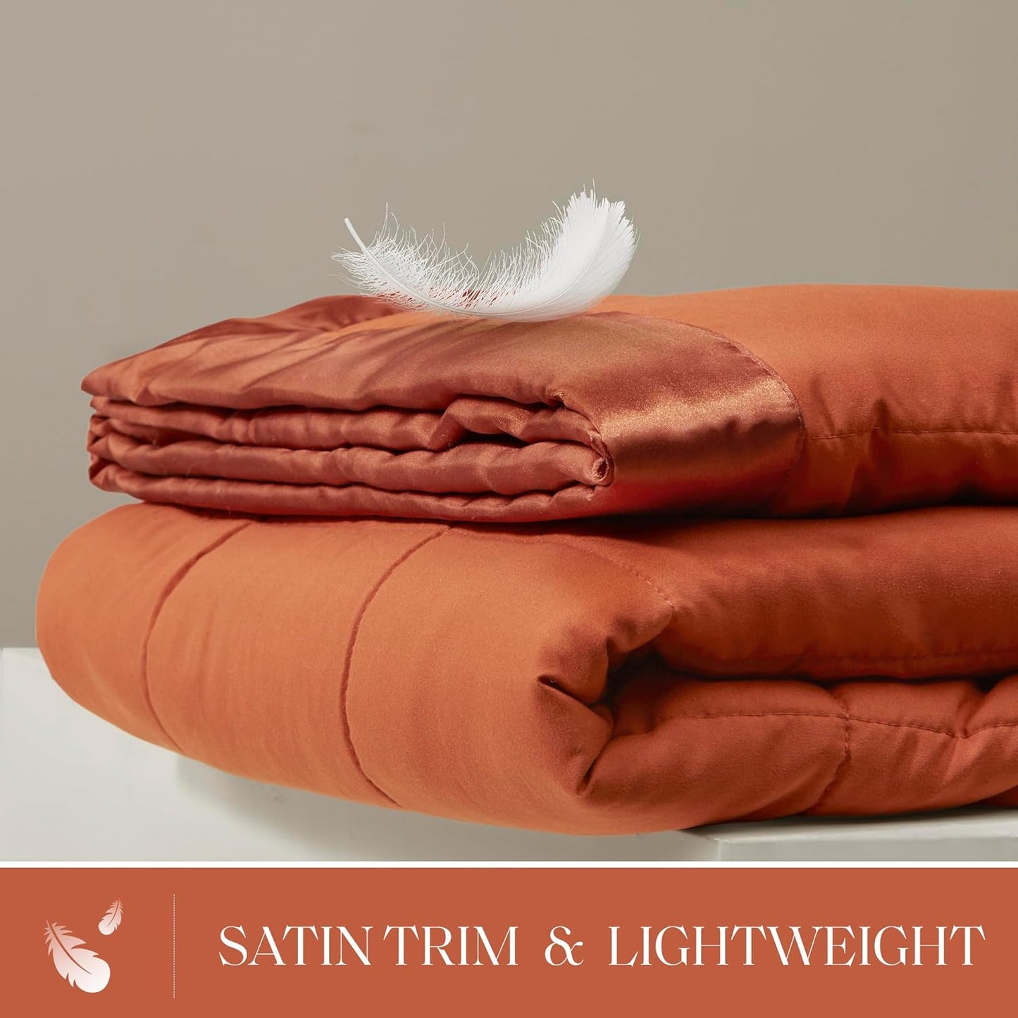 Madison Park Twin Blanket Quilted Microfiber, Satin Binding, 3M Scotchgard Moisture Wicking Treatment, Soft and Lightweight Summer Blanket for Couch, Windom, Twin, Orange