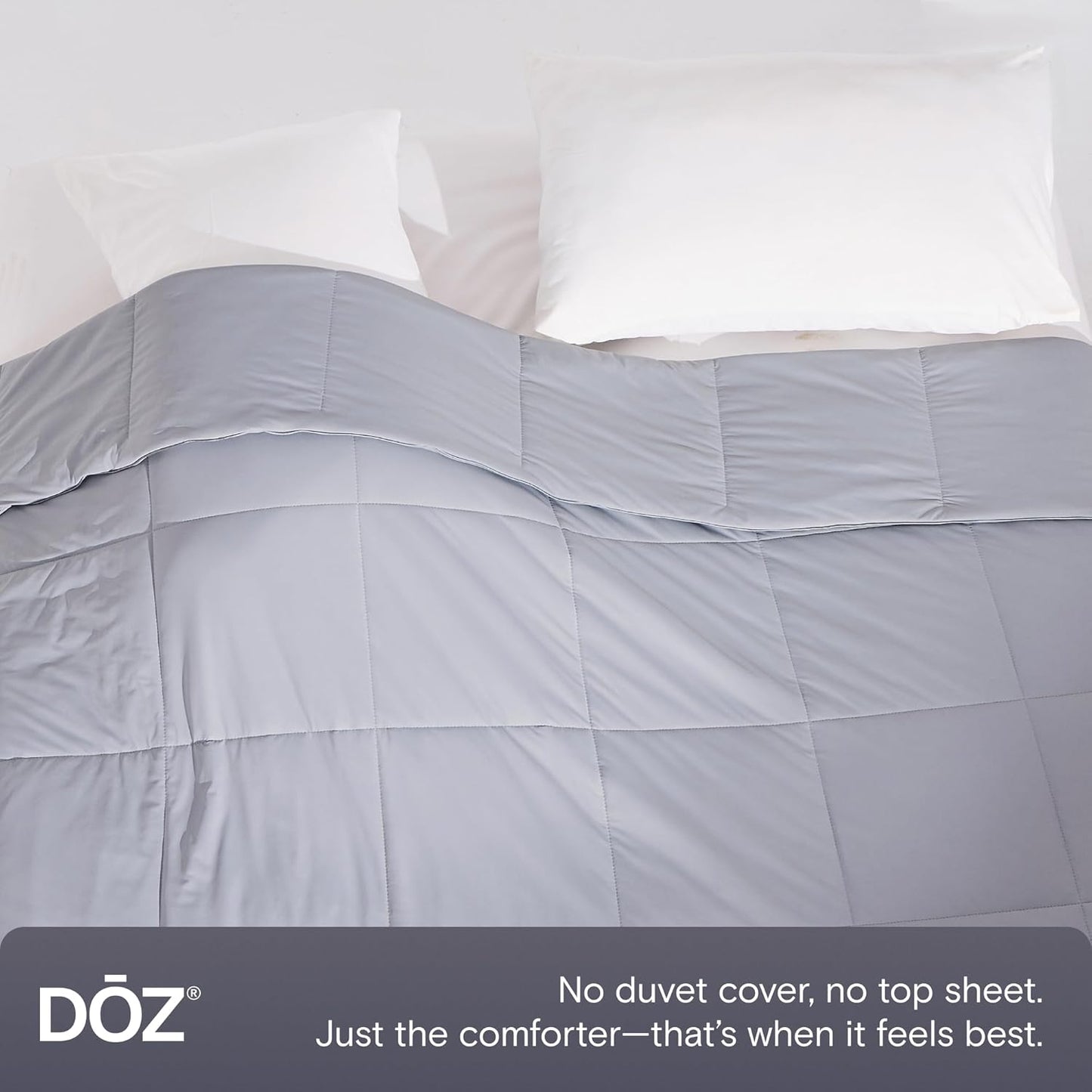DOZ Summer Cooling Comforter, Cooling Blanket for Hot Sleepers and Night Sweats, Q-Max Over 0.4, Cool to The Touch Cover, Breathable, Lightweight, Soft, 70"x90", Thundercloud, Twin/Twin XL