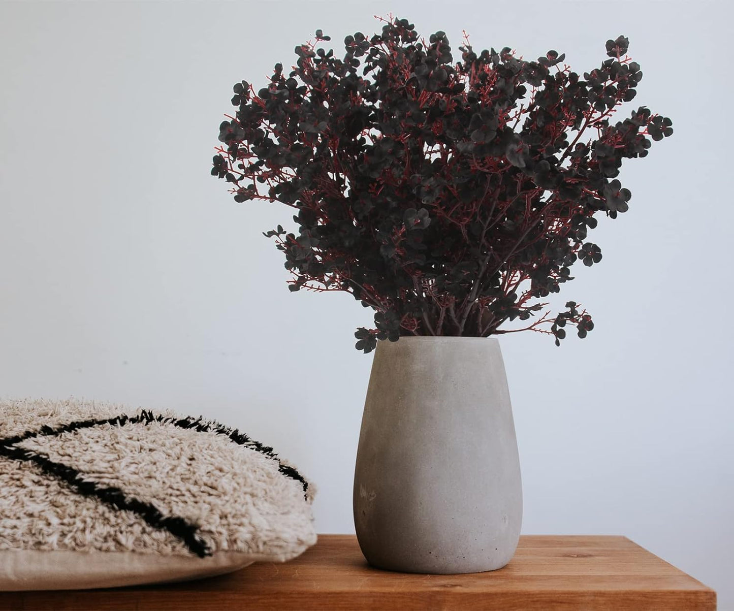 Hananona 10 Pcs Babys Breath Artificial Flowers Black Fake Silk Flowers for Halloween Home Decor Floral Arrangement Table Centerpieces (10, Black)