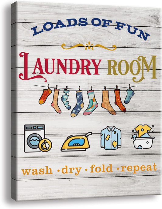 Laundry room wall deocor posters Vintage LaundryRoom Sign Canvas Wall Art Rustic Laundry Rules Prints Signs Framed funny bathroom wall art A-256