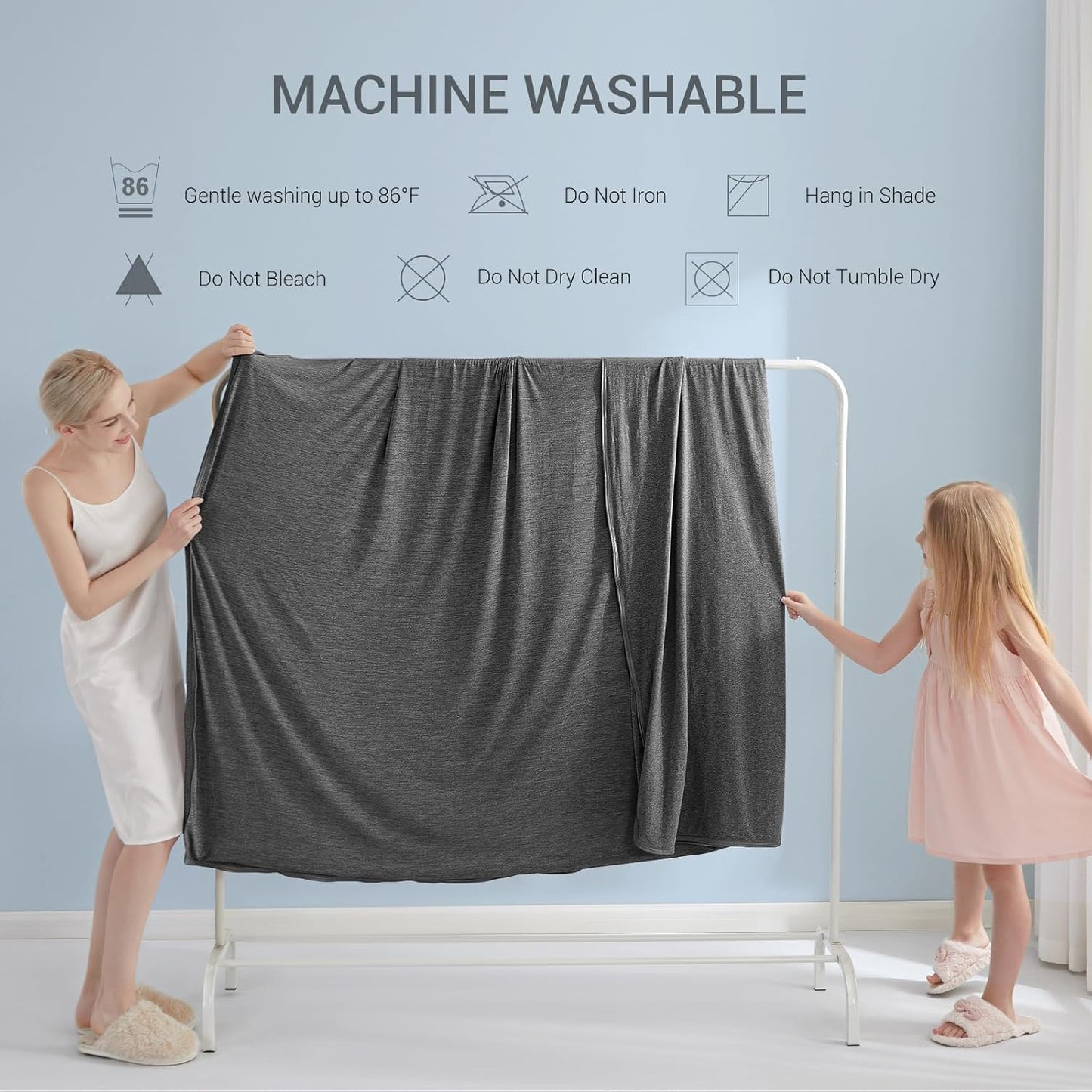 Marchpower Cooling Blanket for Hot Sleepers Queen Size, Arc-Chill Cooling Blanket with Double-Sided Design, Japanese Cooling Fiber Absorbs Body Heat, Lightweight Soft Cold Blankets for Sleeping Summer