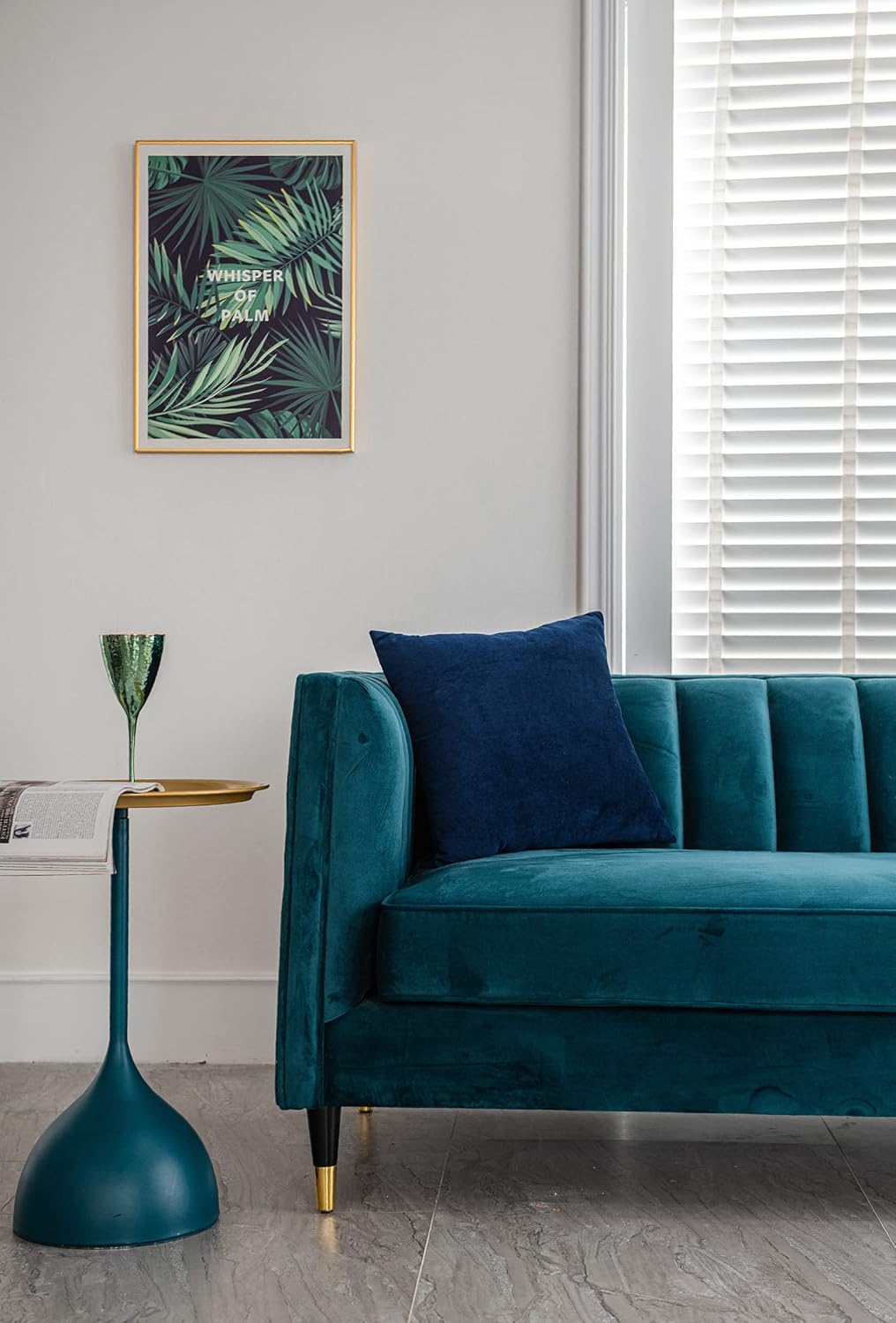 Couch Pillow Cases 16x16 Navy: 2 Pack Cozy Soft Velvet Square Throw Pillow Covers for Farmhouse Home Decor