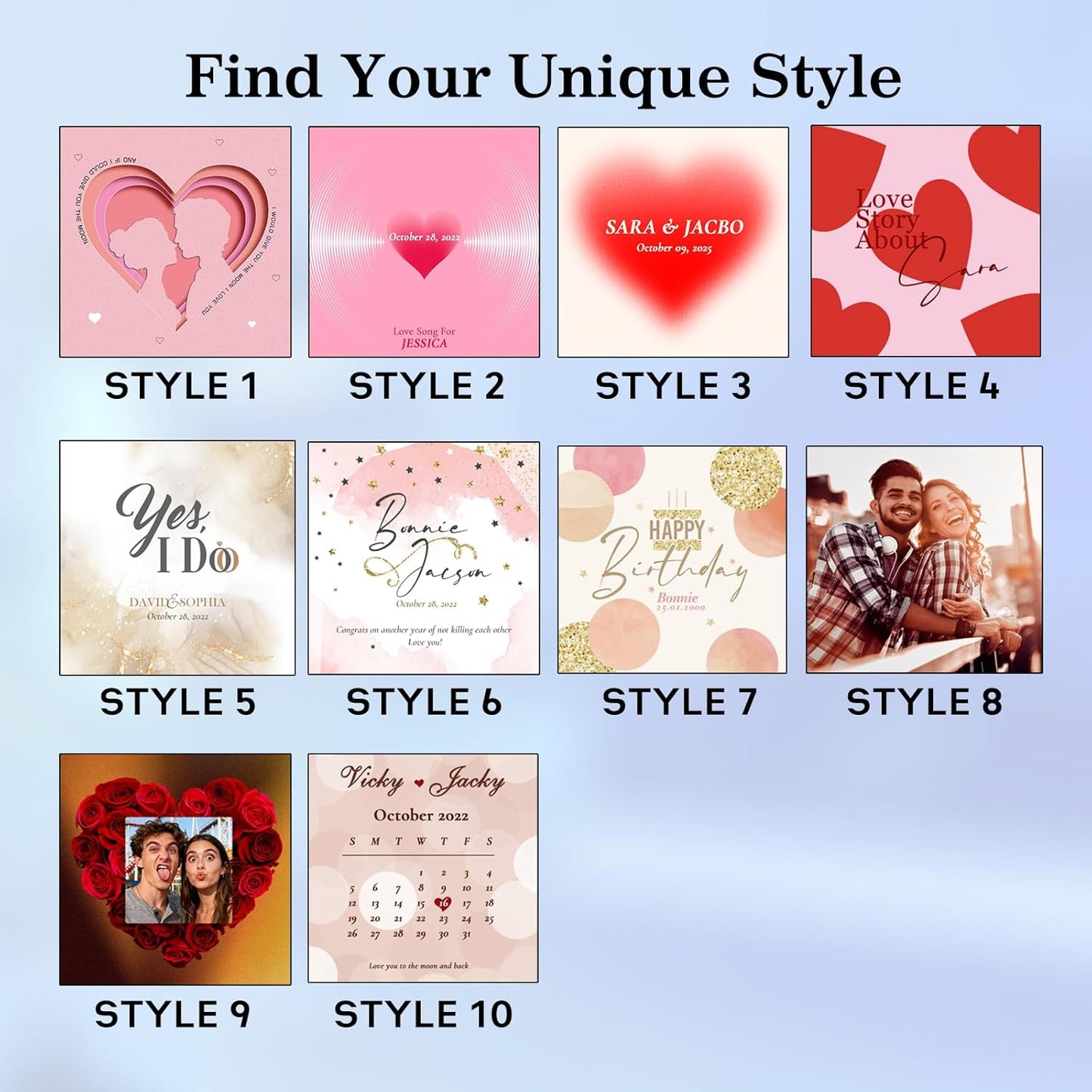 Custom Music Box, Custom Vinyl Record with Light, Music Decor with Text Photo and Any Song, Personalized Gifts Anniversary Birthday Chrismas Valentine’s Day for Couple, Lover, Boyfriend, Girlfriend