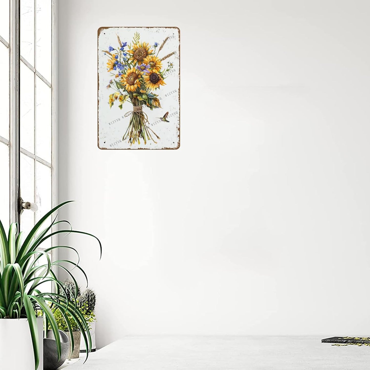 Metal Signs Farmhouse Wildflower Vintage Metal Tin Sign for Home Office Kitchen Bar Cafe Garden Wall Decor 12x8 Inch