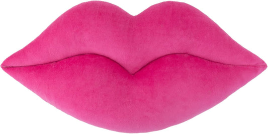 KINGROSE 3D Lip Throw Pillow Cute Decorative Pillows Soft Cushion for Sofa Couch Bed Home Decor Girls 11 x 18 Inches Rose Red