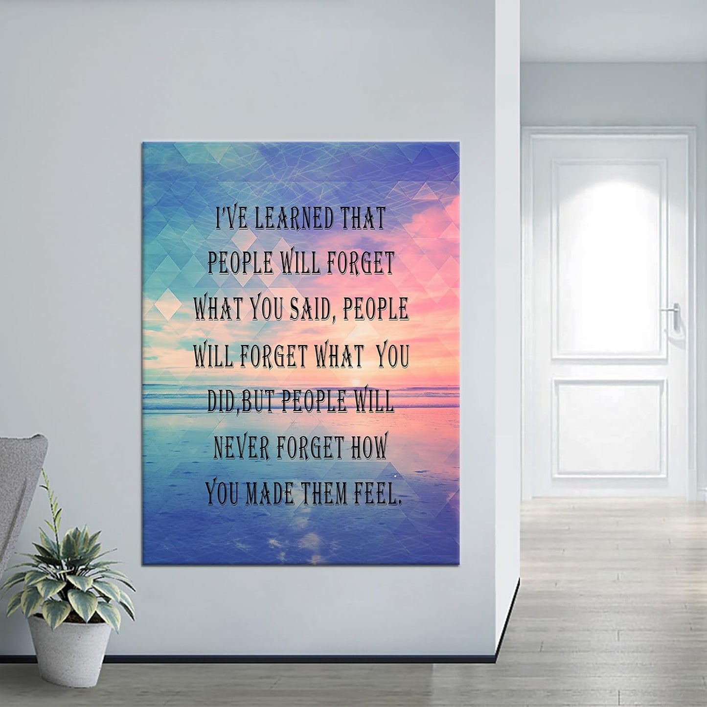 Inspirational Canvas Wall Art Motivational Entrepreneur Quotes Canvas Print Positive Color Background Canvas Painting Office Home Living Room Office Wall Decor Framed [30''Wx 40''H]