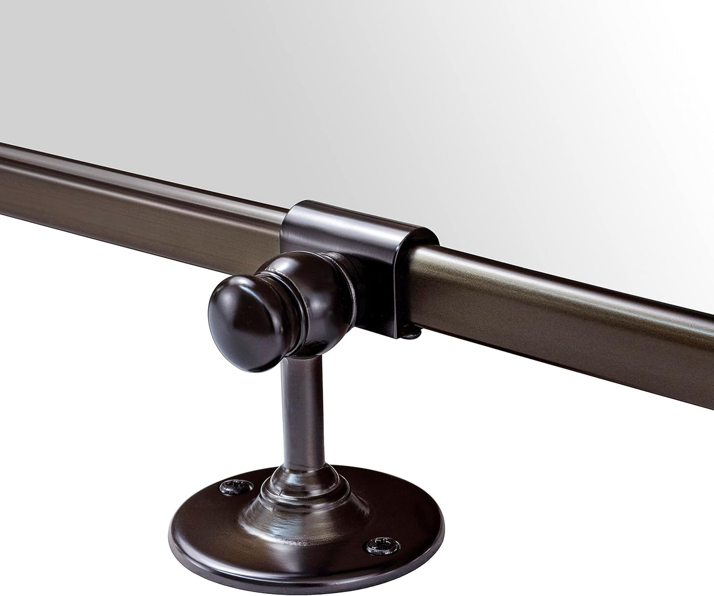 Farmhouse Oil Rubbed Bronze Metal Framed Pivot Rectangle Bathroom Mirror Rounded Rectangluar Tilting Beveled Vanity Mirrors for Wall, Overall 22.91 x 24 inches (Mirrror 19 x 24 inches)