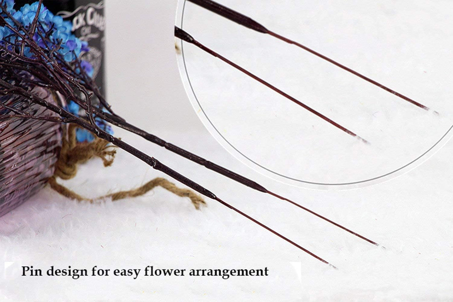 JAKY-Global Babys Breath Fabric Cloth Artificial Flowers 6 Bundle European Fake Silk Plants Decor Wedding Party Decoration Bouquets Real Touch DIY Home Garden(Blue)