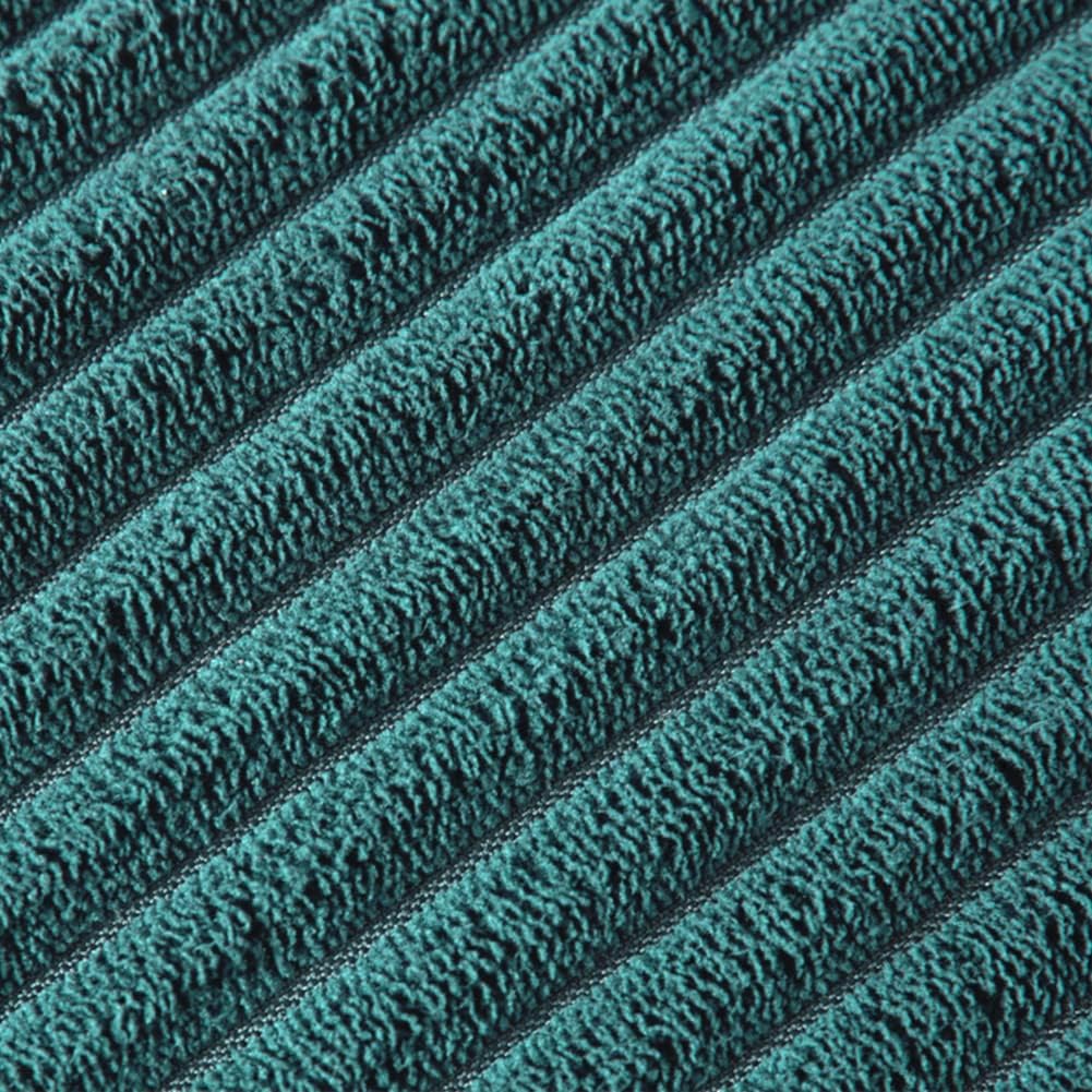 Fancy Homi 22x22 Pillow Covers, 2 Packs Teal Throw Pillow Covers with Pom-poms, Super Soft Corduroy Square Solid Cushion Cover for Couch Sofa Bedroom Living Room 55x55 cm