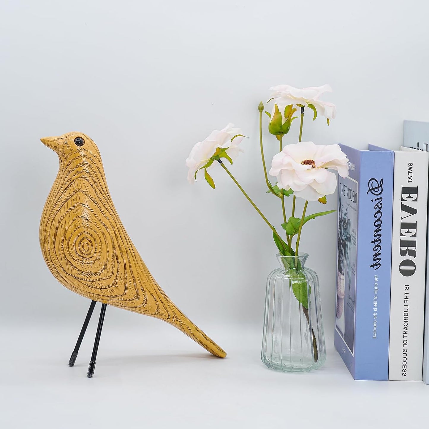 Mid Century Home Decor, House Bird, Adornment Office Home Decor, Desk Dove Ornament, Arts Pigeon Gifts, Replica Sculpture(Woodgrain, Wood Color)