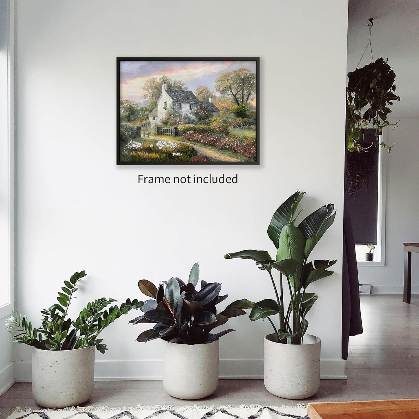 Haitunone French Country Oil Painting Wall Art Farmhouse Cottage Garden Posters Classical Vintage Nature Landscape Prints for Living Room Bedroom Wall Decor 12x16 inch Unframed