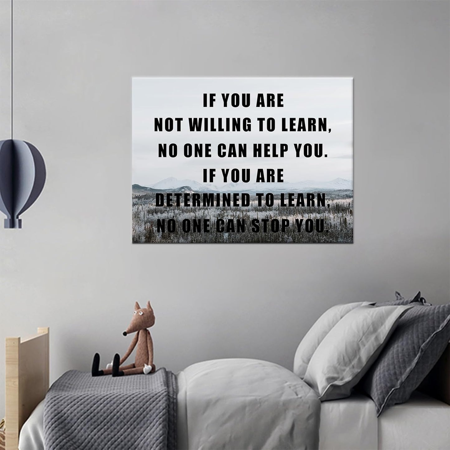 Inspirational Wall Art Positive Sayings Poster Quotes Wall Decoration Motivational Picture Picture Artwork for Livingroom Bedroom Office Wall Decor Framed Art Decoration Ready to Hang [24''Wx 18''H]