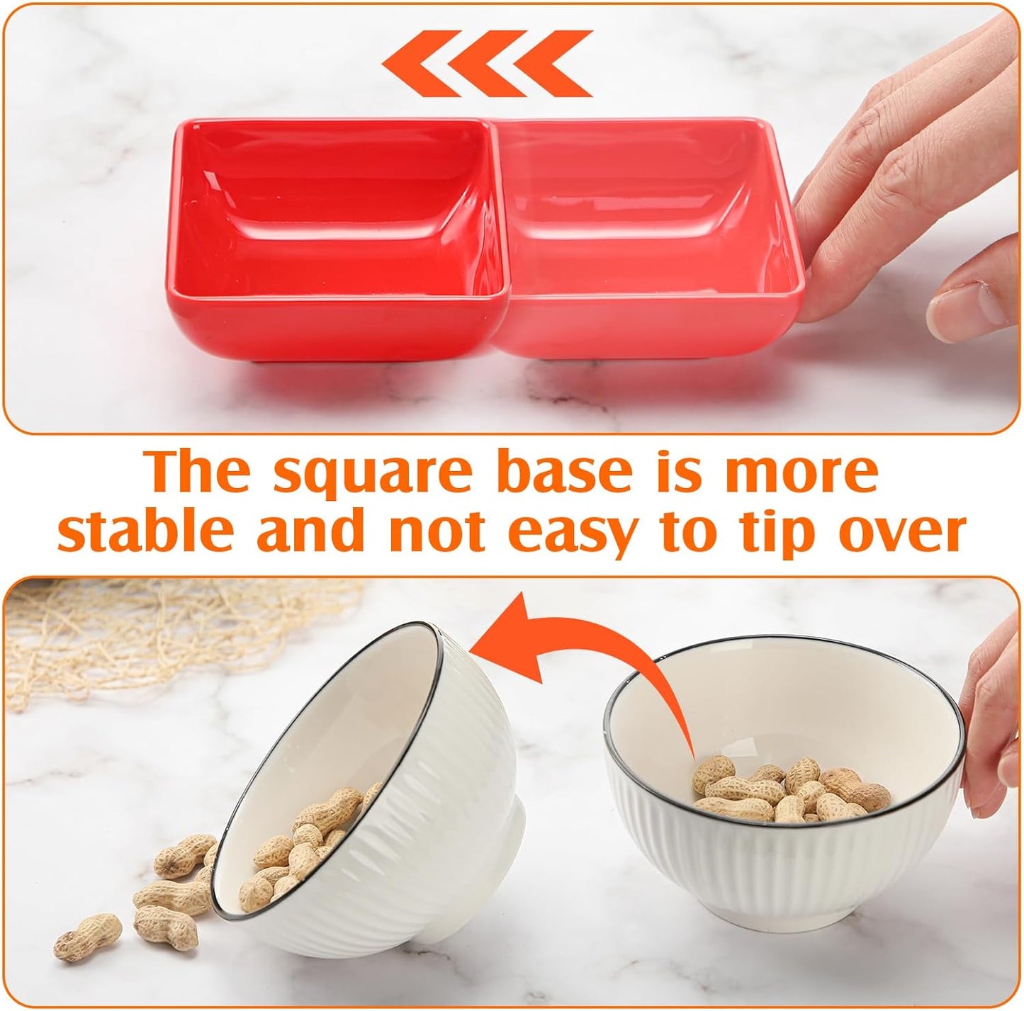 Domensi 24 Pcs Dipping Sauce Bowls, 3 oz Soy Sauce Dishes Dip Bowls Set for Tomato BBQ Ketchup Sushi and Other Party Supply Dinner(Bright Color)