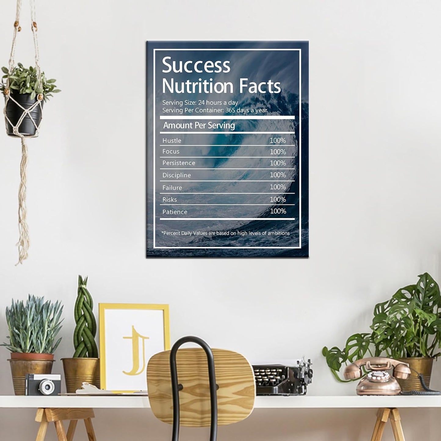 GoForArt Dream Big Motivational Canvas Wall Art, Inspirational Famous Quote Bedroom Living Room Decor, Positive Modern Landscape Mountain Office Dorm Room Poster Print (Inspirational-19, 18.00" x 24.00")