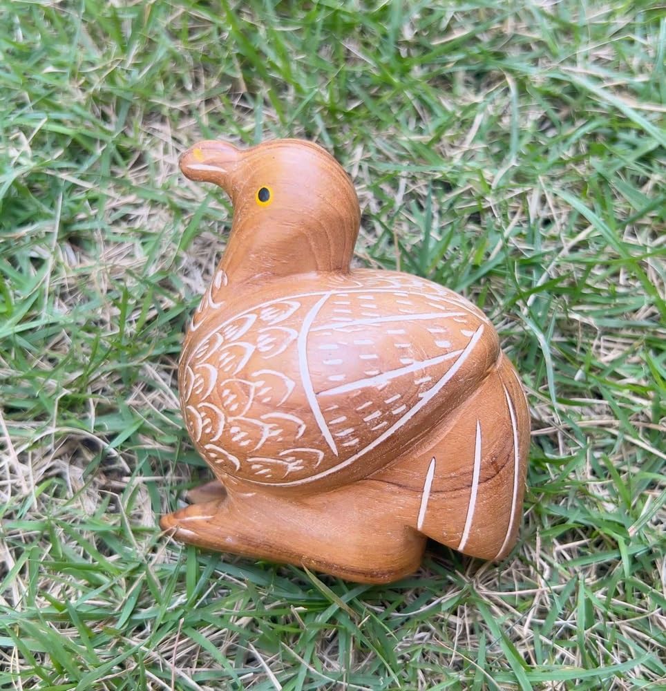 Lovely Wooden Hand Carved Wooden Animal Statue, Boho Decor Sculpture Art Decorative Rustic Home Decor Accent Handmade Handcrafted Decoration (Bird)