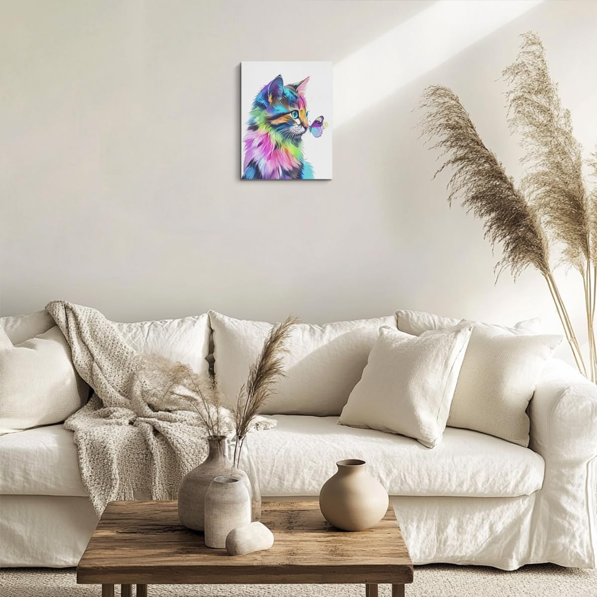 HZMLYDJ Cat Mom Wall Art Decor, Cute Cat Poster Gifts for Girl Women Toddler Room Bedroom Living Room Bathroom Home Baby Nursery Wall Decor Ready To Hang Aesthetic