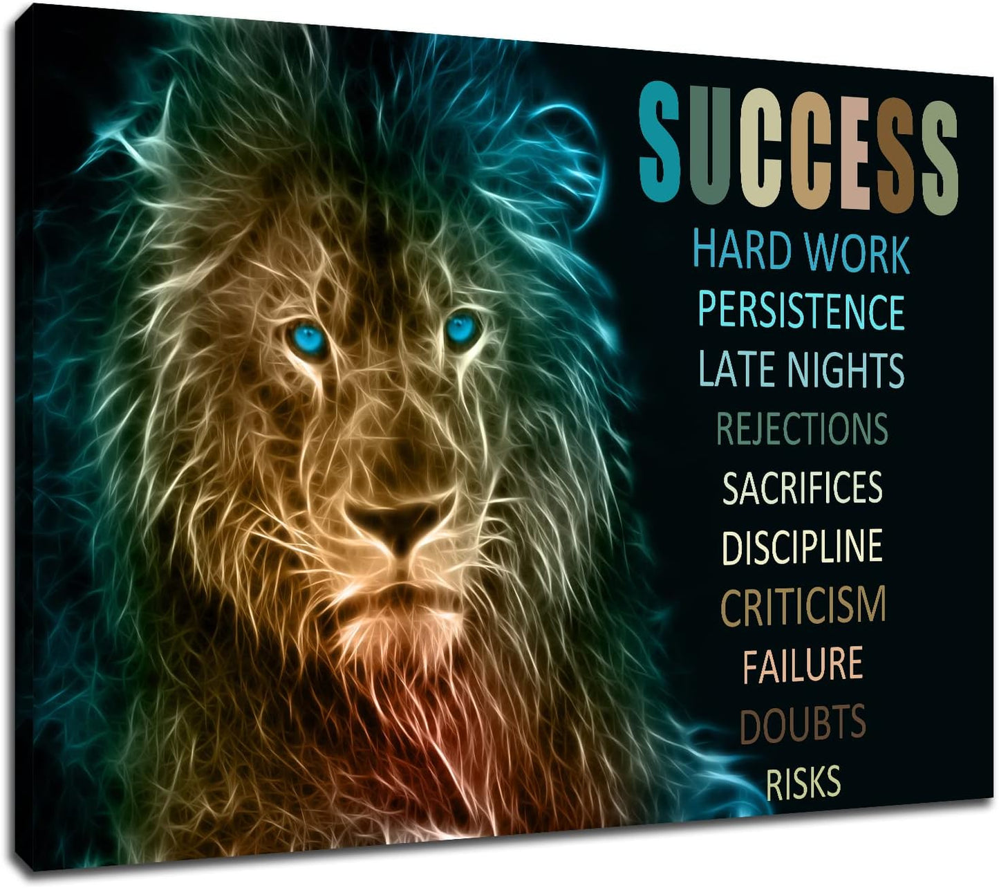 GoForArt Dream Big Motivational Canvas Wall Art, Inspirational Famous Quote Bedroom Living Room Decor, Positive Modern Landscape Mountain Office Dorm Room Poster Print (Inspirational-15, 18.00" x 24.00")