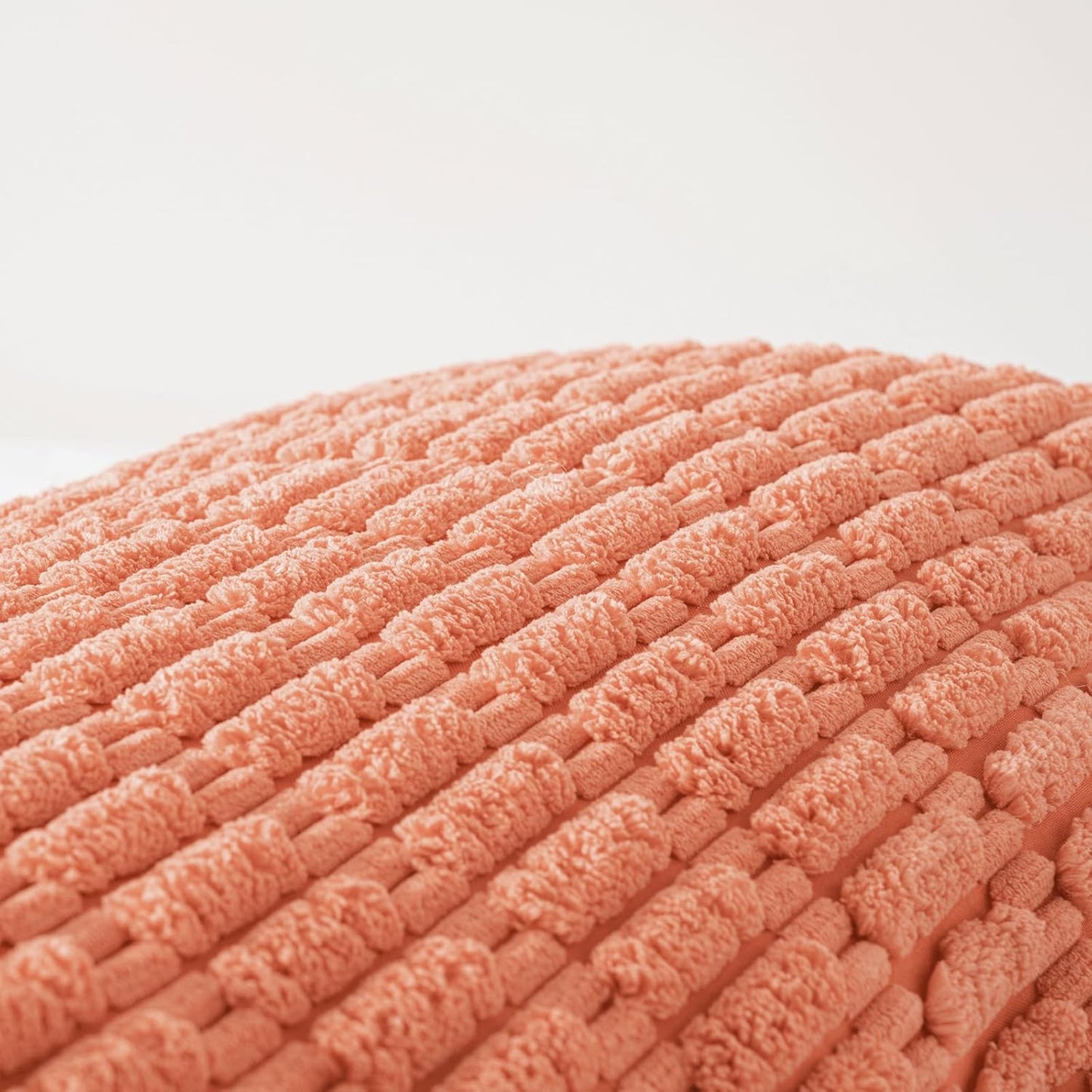 Fancy Homi Coral Long Body Lumbar Lumbar Decorative Throw Pillow Covers 20x54 Inch for Bed Couch Bedroom Bench, Soft Corduroy Rectangle Solid Pillow Case, Rustic Farmhouse Boho Room Decor