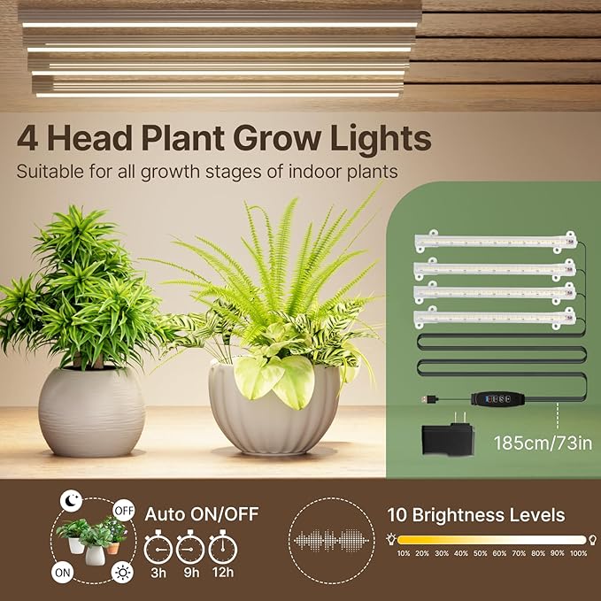 10-Tier Tall Plant Stand Indoor with Grow Lights, 65" Corner Plant Shelf with Storage Drawer, Metal Plant Rack for Multiple Plants, Waterproof & Sturdy Display Holder for Living Room, Patio