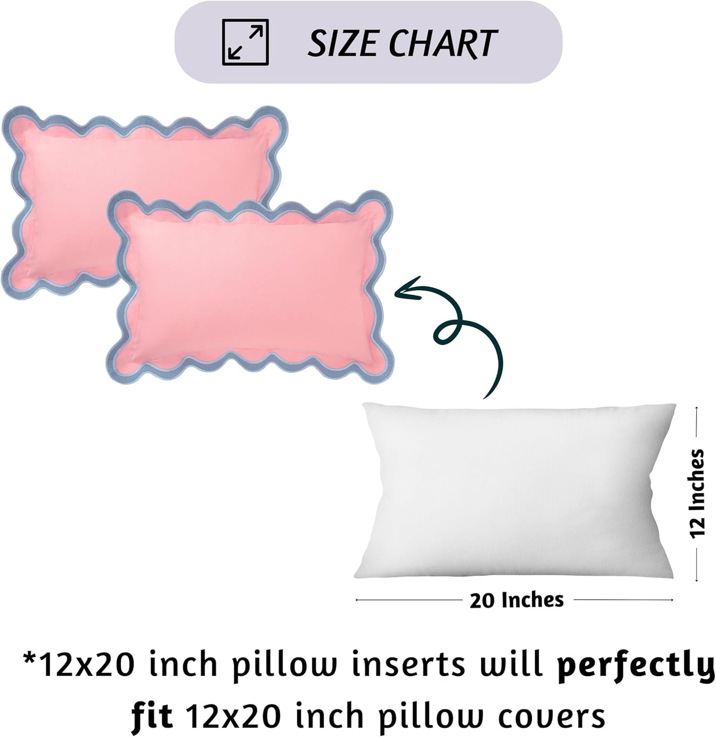 Folkulture Throw Pillow Covers | (12 x 20) Set of 2 Lumbar Pillow Decorative | Cotton Couch Pillows for Living Room | Cute Outdoor Pillows | Throw Pillow for Couch or Home Decor