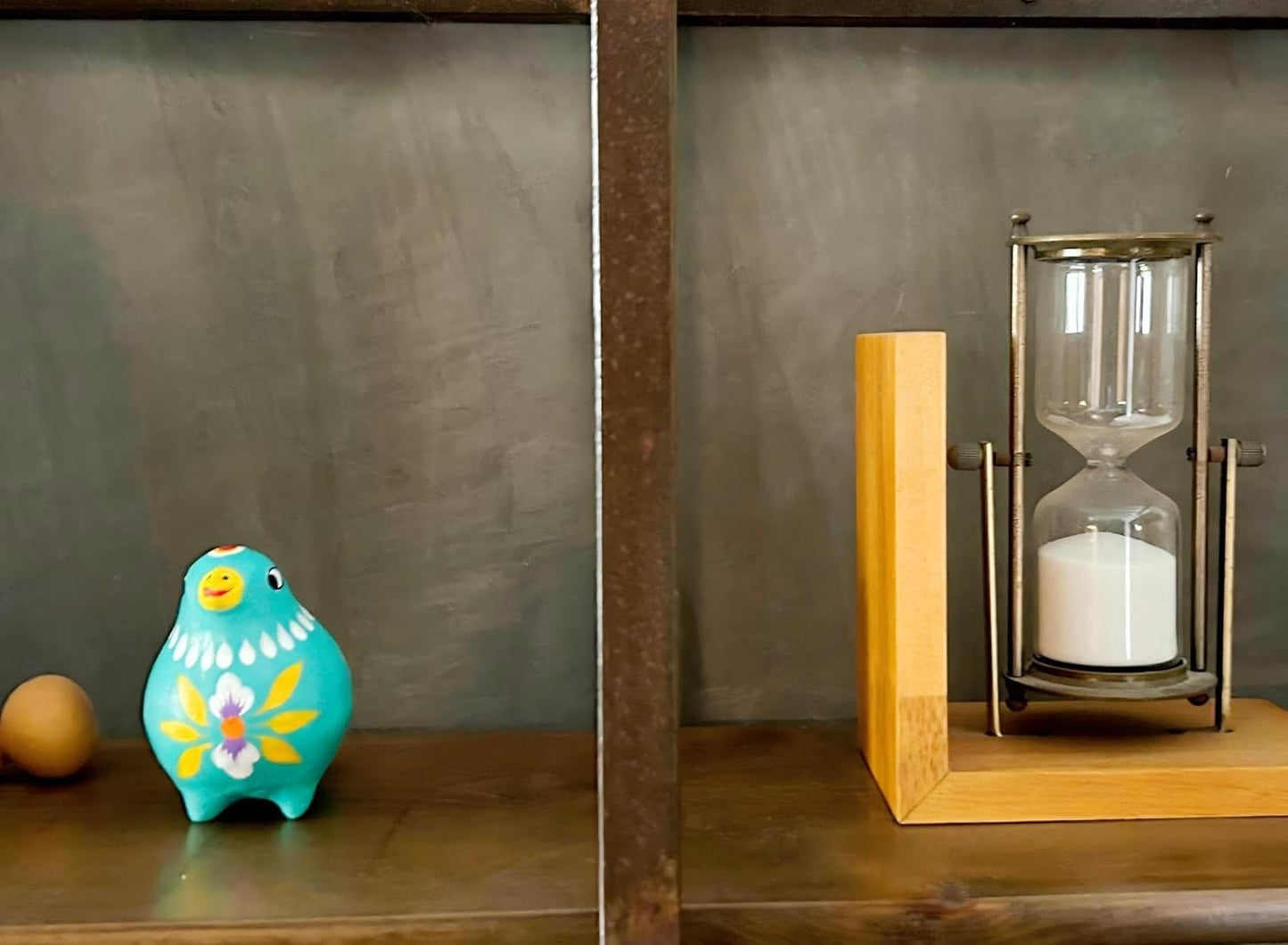 Decorative Clay Bird Figurines Hand-Painted Folk Art Design Collectible Smal Figurines Holiday Birthday Couples Friend Unique Gift Idea Decorative Home Art Table Bring Good Luck (Turquoise)