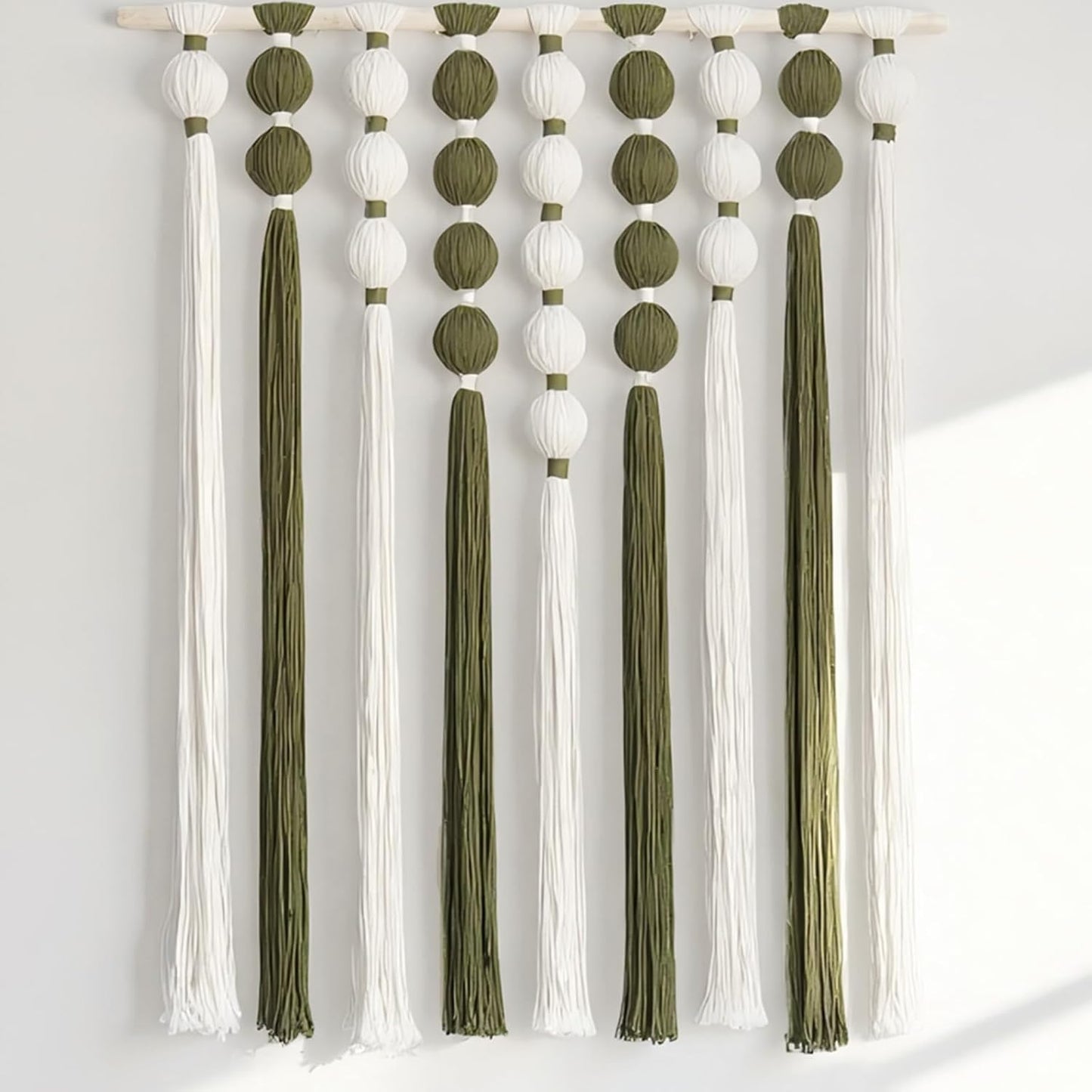 HYVAKUPPA Macrame Wall Hanging Large Boho Woven Tapestry Wall Decor Yarn Art Bohemian Handwoven Sphericity Cotton Textile Tapestry for Living Room Bedroom